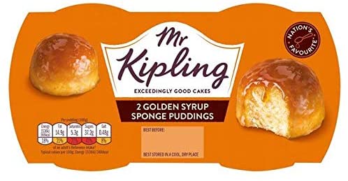 Mr. Kipling Golden Syrup Sponge Pudding 4 x 2pk x 108g 